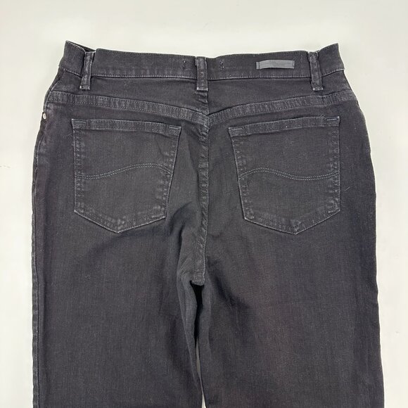 Lee Relaxed Fit Straight Women's size 8P Black Denim Jeans - Picture 5 of 5